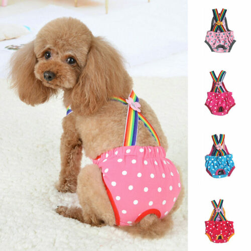 Reusable Washable Dog Polka Dot Diapers Dog Wraps for Female Dogs Dog Underwear/