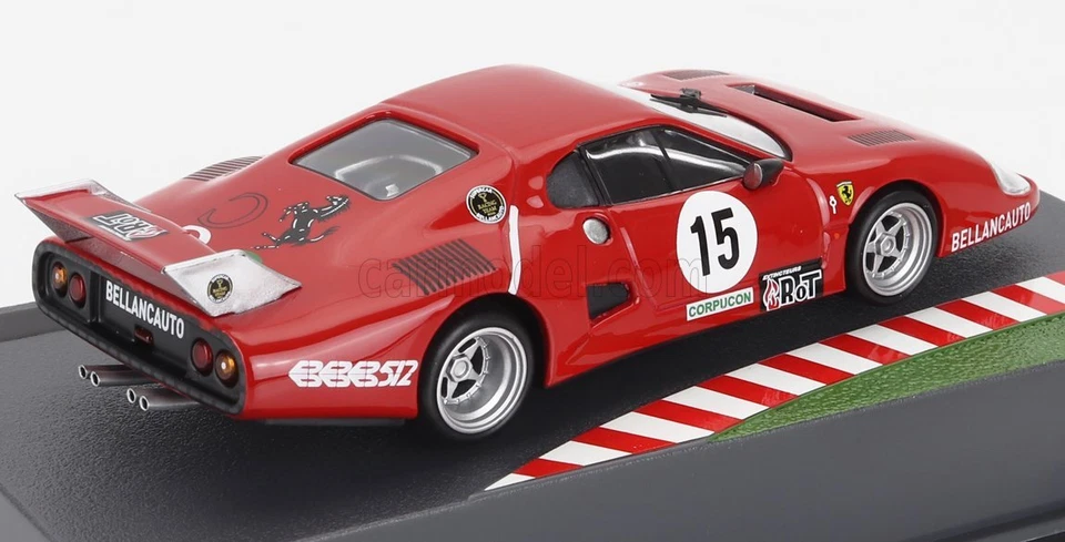 MODELLINO AUTO STATICO CENTAURIA FERRARI 512BB 1000KM MONZA 1981 FLAMMINI 1/43 - Immagine 2 di 4