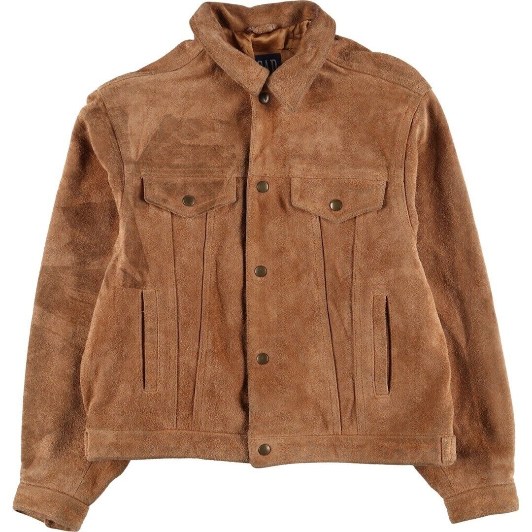 GAP Vintage 90s Suede Leather Jacket Men's M G-Style Denim GAP Vintage 90s Suede Leather Jacket Men's M G-Style Denim