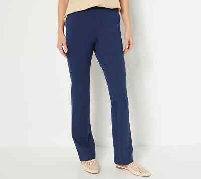 Studio Park x Jayne Brown Regular Ponte Bootcut Pull-On Pants Navy M A516255
