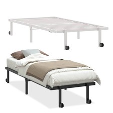 Metallbett Einzelbett Klappbar Stahl Bett Bettgestell mit Lattenrost Kinderbett