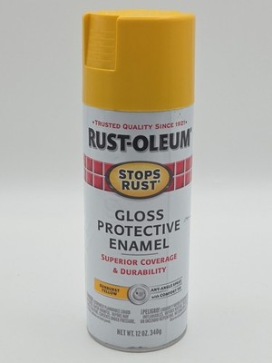 Rust-Oleum 7747830 Stops Rust Spray Paint, 12-Ounce, Gloss Sunburst Yellow