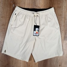 NEW Bad Birdie Golf Active 7  Shorts Mens Small Sand Shell Performance Cream