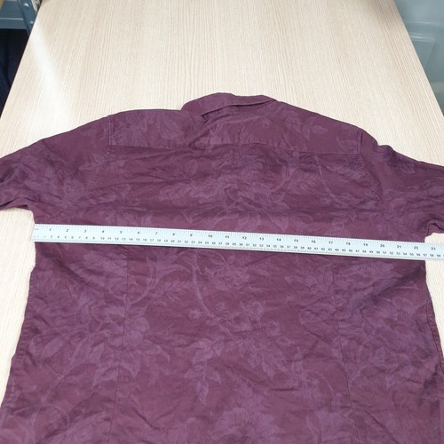 Ted Baker Shirt Mens XL Size 5 Red Floral Cotton Button Up Long Sleeve - Picture 9 of 11