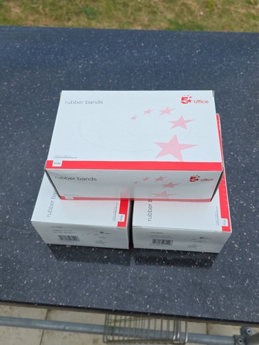 3 x 5 Star Office Rubber Bands No. 64 (6x89mm) 454g Boxes - Heavy Duty