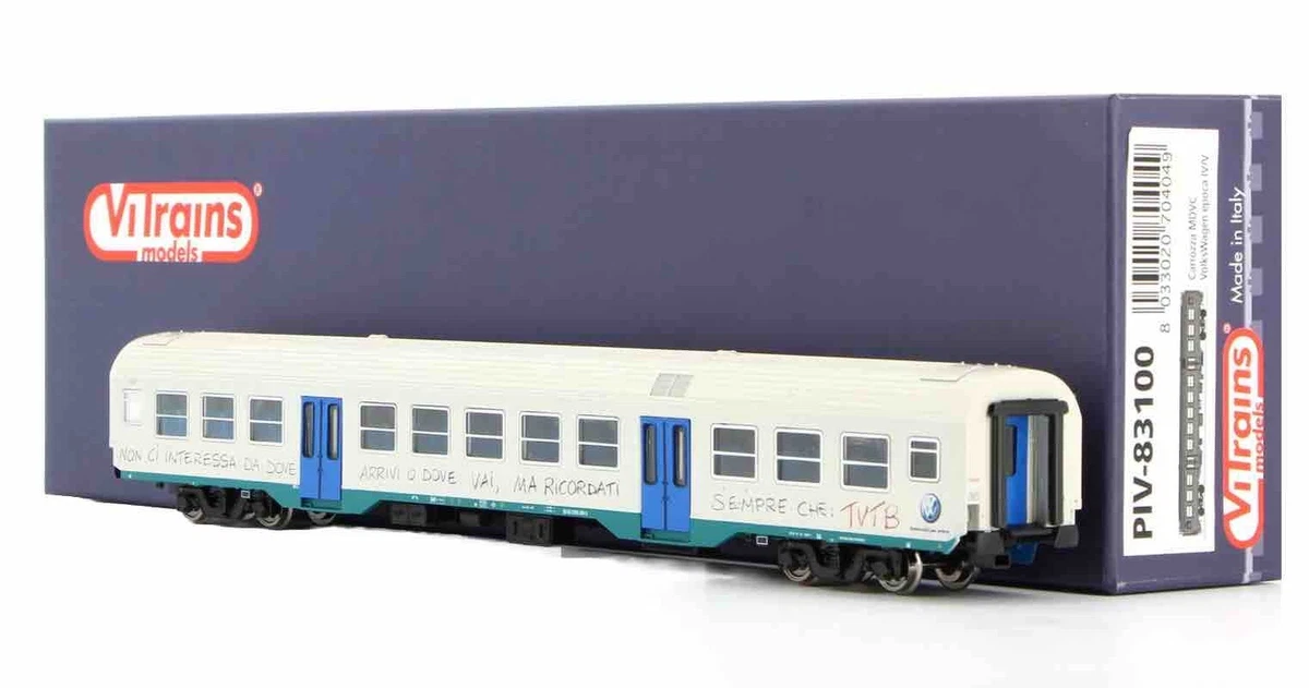 VITRAINS 3450 Carrozza FS MDVC H0 1:87 – Livrea Origine Logo Inclinato Nuova