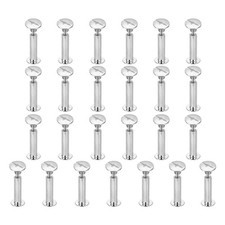 25set Phillips Chicago Screw M5x21mm Binding Post Screw, White