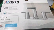 MOEN Rinza 84629SRN Widespread Two handle Bathroom Faucet in Spot Resist Brushed