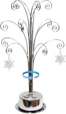 Ornament Tree Display Stand Rotating Holder Hanger 16.75 Inch Wire Hook Hanging