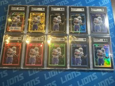 2024 Leaf The National Barry Sanders ProSet (10) Card Rainbow SGC 1/1 Auto 1989