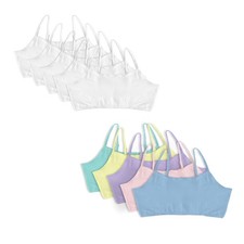 BELVIAN GIRLS PACK OF 5 CROP TOPS FIRST BRA SOFT COTTON UNDERWEAR AGE 7 - 16