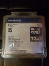 Commercial Electric 2-Gang Non-Metallic Low Profile Receptacle In Use Cover 