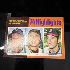 Topps Busby Bosman Ryan #7 Royals Indians 1975 '74 Highlights
