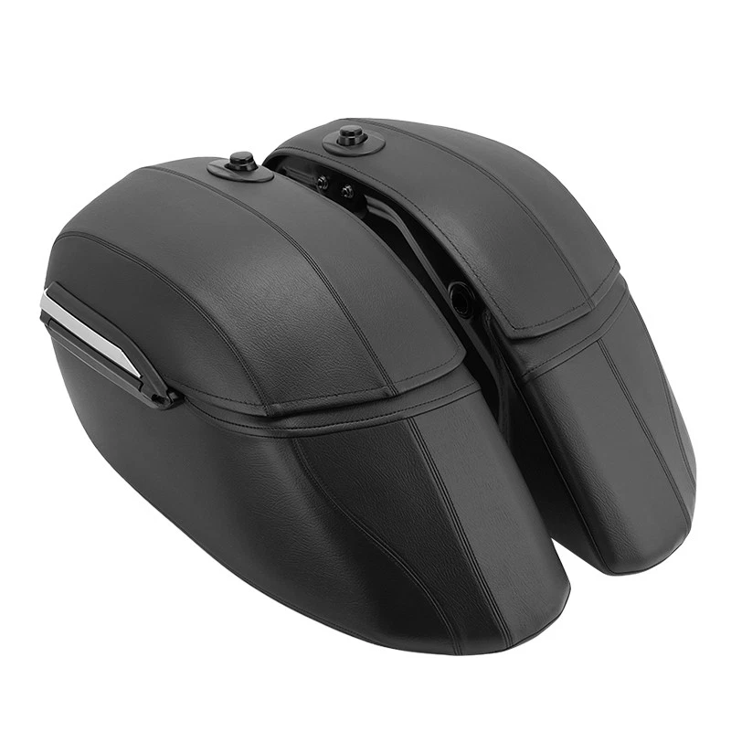 Hard Bags Saddlebags & Heavy Duty Hardware Mounting Kit For Yamaha Honda Suzuki - Image 3 of 4