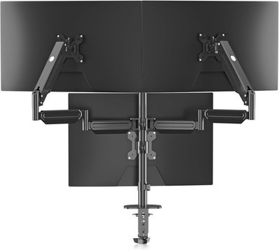 Pholiten Monitor-Halterung für 3 Monitore, Höhenverstellbar, bis 6kg je Arm