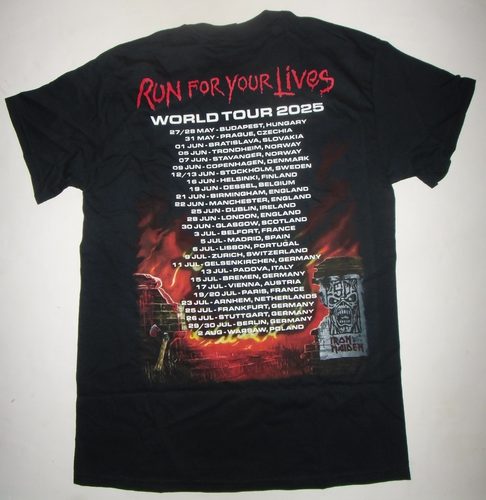 ORIGINAL IRON MAIDEN World Tour 2025 GILDAN-T-Shirt Run For Your Lives 25 NEU 50 - Bild 5 von 6