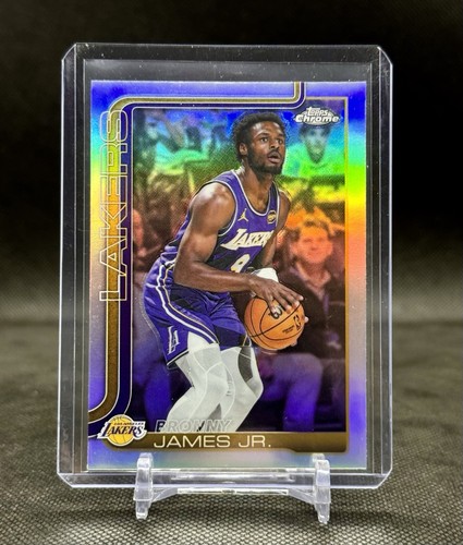 2025-26 Topps Chrome Update #103 Bronny James Jr. Chrome Refractor