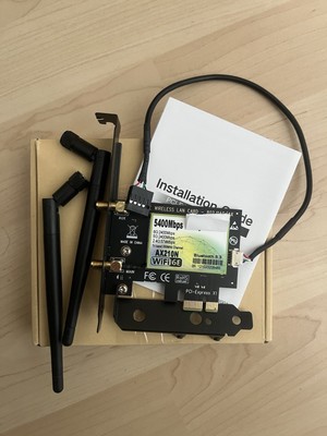 WiFi 6E AX210 PCIe Karte mit Bluetooth, 6G/5G/2.4G, AX5400, MU-MIMO