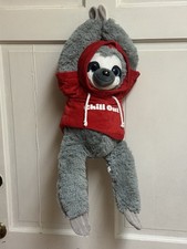 Sloth Plush w/Red "Chill Out" Hoody Sweatshirt Toy Factory Plush Paradise 22"
