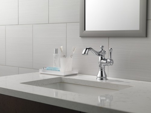 Delta 597LF-MPU Cassidy 1 Hole Bathroom Faucet - Bronze - Bild 12 von 12