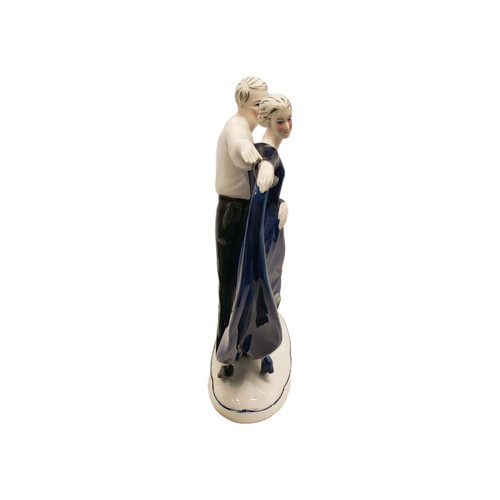 KATZHUTTE ART DECO PORCELAIN FIGURINE DANCING COUPLE C.1930'S GOLDSCHEIDER ERA - Picture 11 of 20