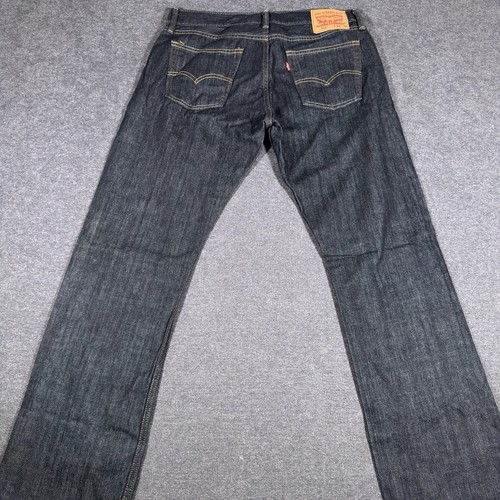 Pantalones de mezclilla Levi's Jeans para hombre 34x32 azul 514 calce recto azul lavado oscuro grunge - Imagen 2 de 7