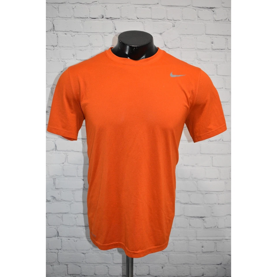 Nike Running Shirt Mens Size Large Polyester Dri-Fit Orange Performance Gym  - Image 2 of 4