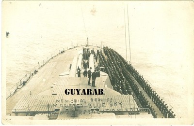 Gedenkfeier, H.M. Drifter Blue Sky an Bord HMS Auflösung RP