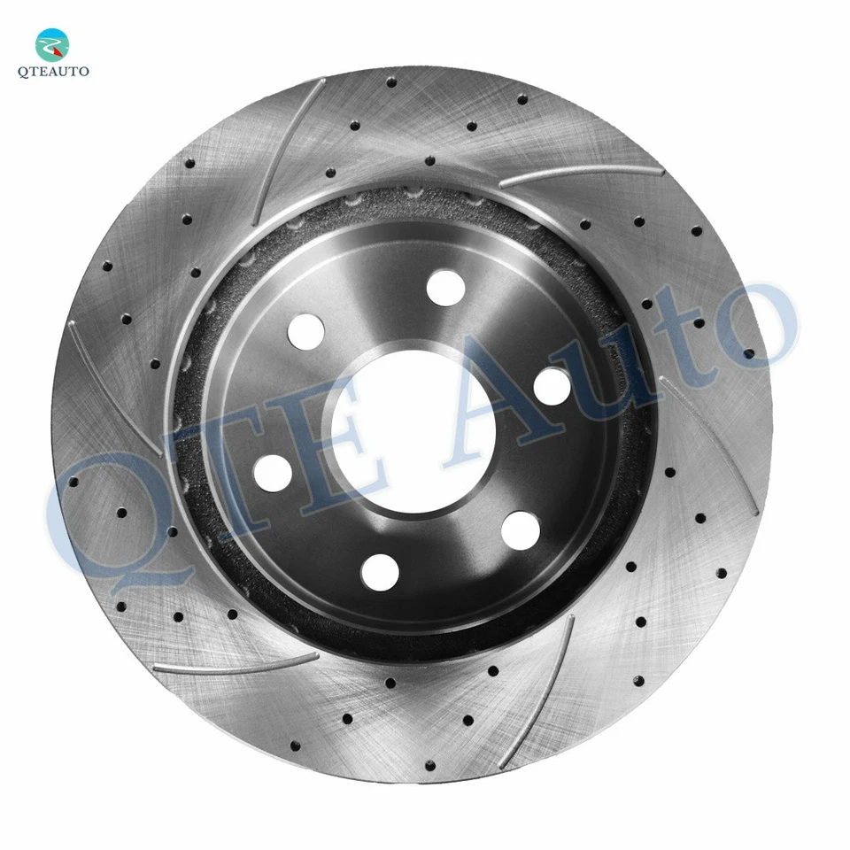 Rotores de freno ranurados perforados delanteros-traseros de 4 piezas para Chevrolet Express 1500 2003-2008 Foto 4 de 4