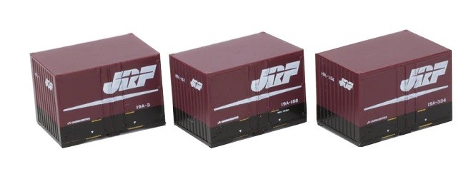 Rokuhan 7297520 - Z - 12' Container 19A - Jrf ,3 Piece Japan Freight Railway