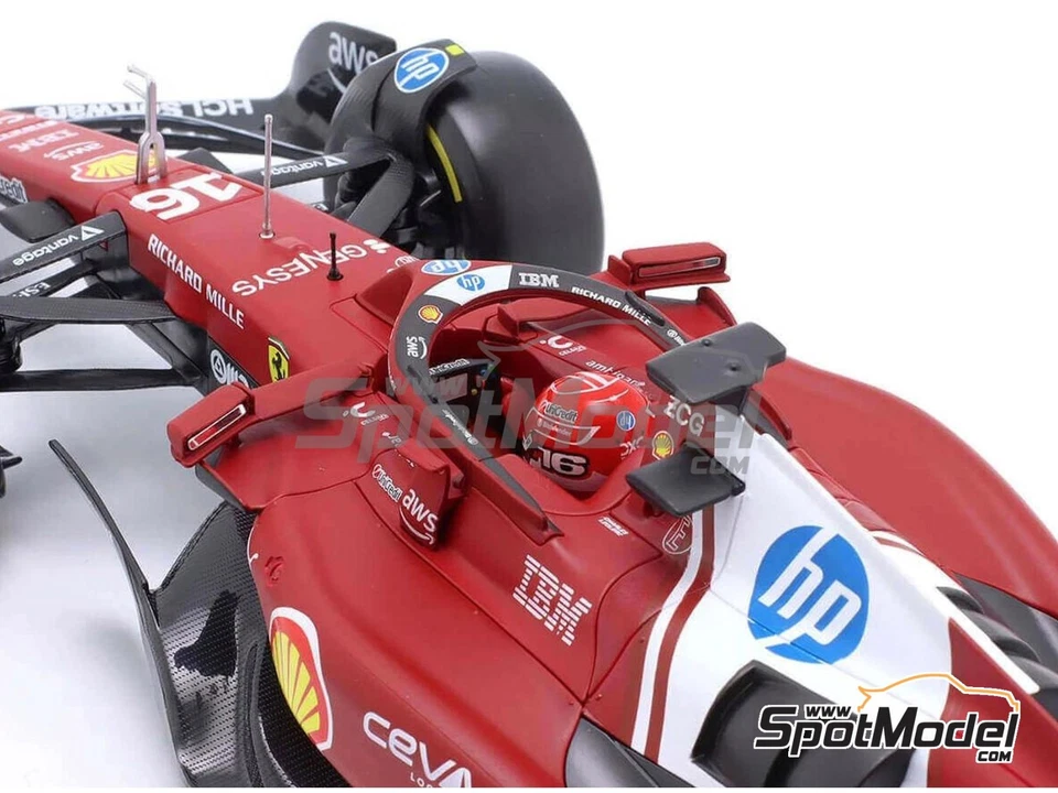 FERRARI F1 SF-25 LECLERC GP 2024 scala 1:18 BBURAGO 16816-L - Immagine 3 di 4