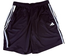 Adidas Men  s Train Essentials 3-Stripes Shorts Black Size XL Pockets