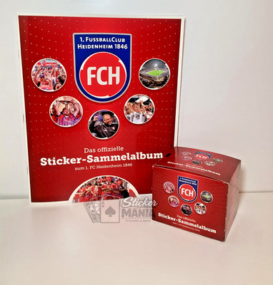 1.FC HEIDENHEIM Sticker Collection Saison 2025/2026 Album + Box of 50 Packets