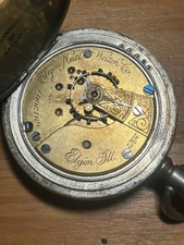 Lot Of 2 Pocket Watches Elgin And Speedway. Not working for parts or repair