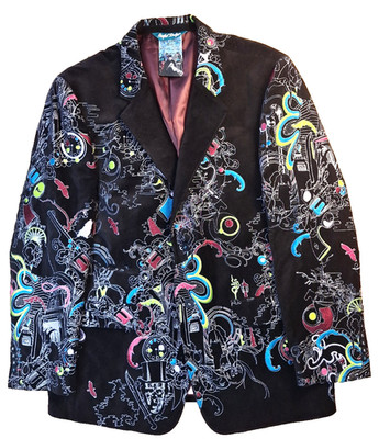 Artful Dodger Embroidered Jacket 3XL Black St Giles & Seven Dials Y2K Streetwear