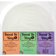 50 12" Vinyl Record Inner Sleeves - Acid-Free  Anti-Static Protection