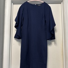 Ralph Lauren navy blue dress with paneled detailing and a back zip closure 12
