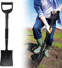 Garden Flat Shovel, 31 inch Small Transfer Shovels Heavy Duty Portable Mini Spad