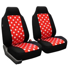 Fh Group Polka Dot Universal Fit Car Seat Covers For Truck Suv Van - Front Seats