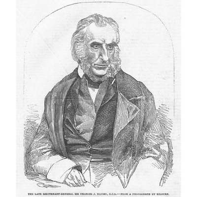 Generalleutnant Sir Charles J. Napier - Antiker Druck 1853