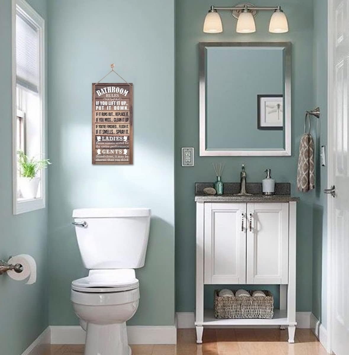 Rustic Bathroom Decor, Western Bathrooms Decors, Funny Bathroom Signs Wall Decor