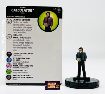 DC Heroclix Calculator #029 w/ Card Joker's Wild Set