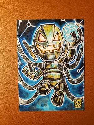 Chibi Ultron 2023 PSC Marvel Avengers Sketch Card by Anro Sorilla Anime EGS