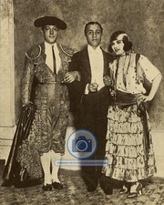 RUDOLPH VALENTINO POLA NEGRI MANUEL REACHI LOS ANGELES 1930 8X10 PHOTO