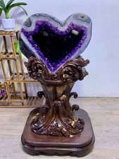 402.6LB Natural Amethyst Geode Mineral Specimens Healing+stand