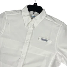Columbia PFG Tamiami II XS White Button Down Short Sleeve UPF 40 Womens Shirt