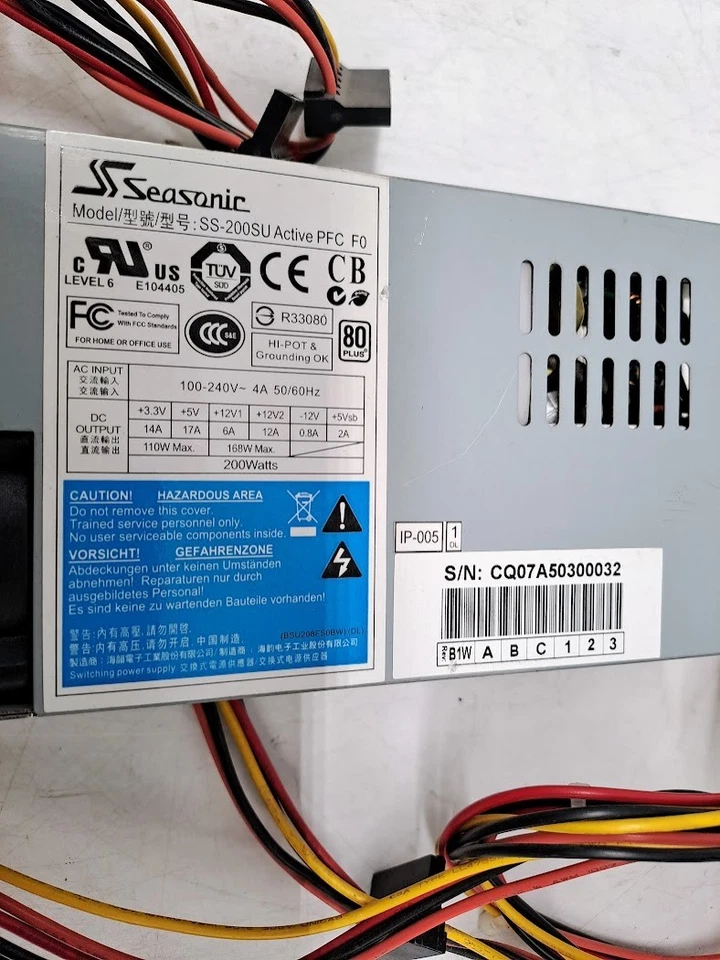Seasonic SS-200SU Active PFC F0 80Plus Power Supply - Image 2 of 4