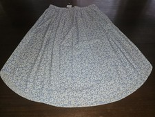 J. Crew Skirt Women Blue  White Floral A-Line Elastic Waist Skirt Med MFRP 89