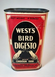 West's Bird Digesto and Condition Food Bird Seed Box/Tin