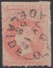 (F376-94) 1868 SA 2d red chalone stamp (CS) 